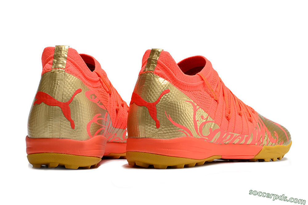 Puma Future Z 1.3 Instinct TF Low-Tops Football Shoes - Red/Gold 8