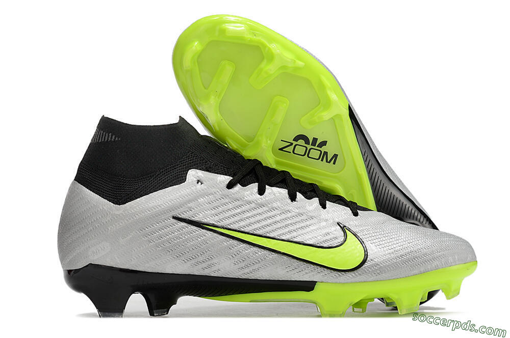 Nike Air Zoom Mercurial Superfly 9 Elite FG High-Tops Football Boots - Grey/Yellow/Black 1