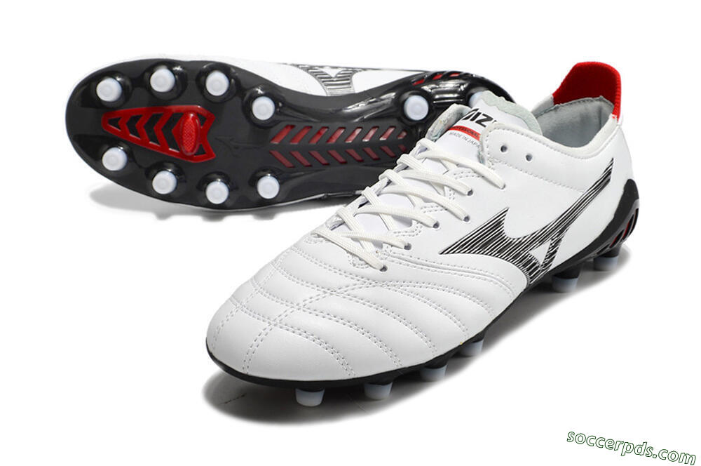 Mizuno Morelia Neo 3 Made in Japan FG Low-Tops Football Boots - White/Black/Red 3