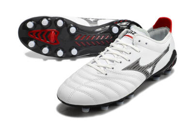 Mizuno Morelia Neo 3 Made in Japan FG Low-Tops Football Boots - White/Black/Red
