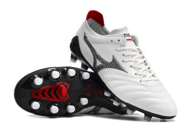 Mizuno Morelia Neo 3 Made in Japan FG Low-Tops Football Boots - White/Black/Red