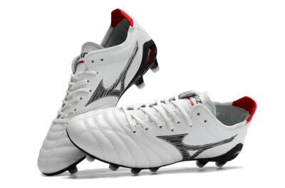 Mizuno Morelia Neo 3 Made in Japan FG Low-Tops Football Boots - White/Black/Red
