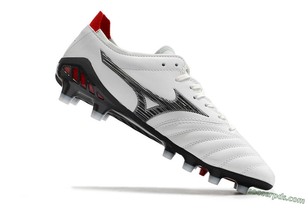Mizuno Morelia Neo 3 Made in Japan FG Low-Tops Football Boots - White/Black/Red 6