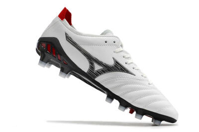 Mizuno Morelia Neo 3 Made in Japan FG Low-Tops Football Boots - White/Black/Red