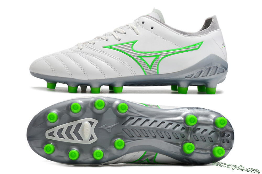Mizuno Morelia Neo 3 Made in Japan FG Low-Tops Football Boots - White/Green 0