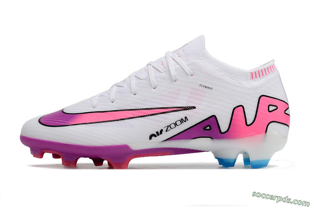 Nike Air Zoom Mercurial Vapor 15 Elite FG Low-Tops Football Boots - White/Pink/Purple 2