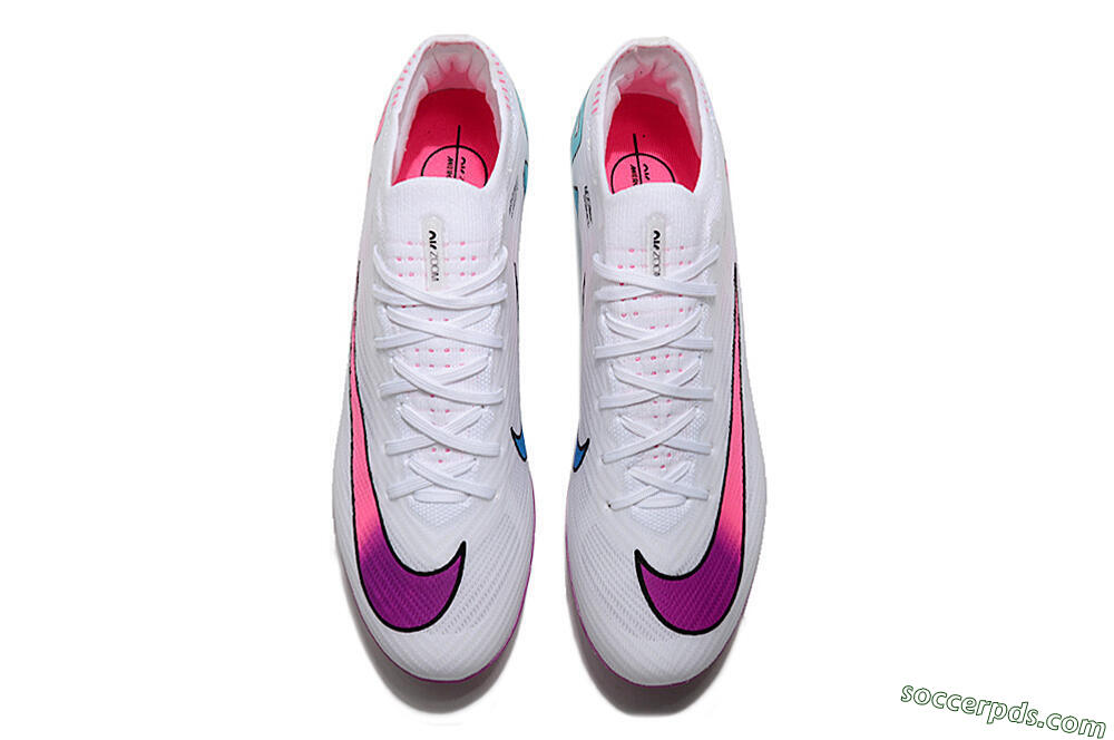 Nike Air Zoom Mercurial Vapor 15 Elite FG Low-Tops Football Boots - White/Pink/Purple 4