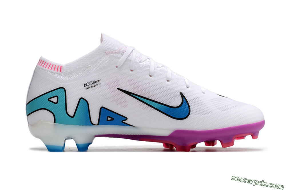 Nike Air Zoom Mercurial Vapor 15 Elite FG Low-Tops Football Boots - White/Pink/Purple 5