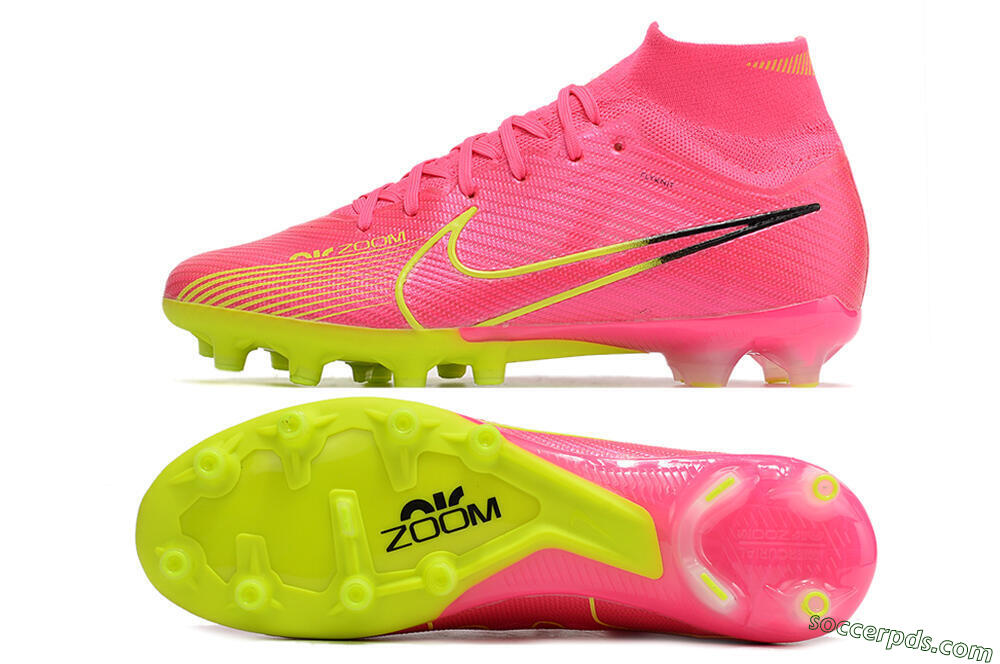 Nike Zoom Superfly 9 Elite SE AG High-Tops Football Boots - Pink/Green 0