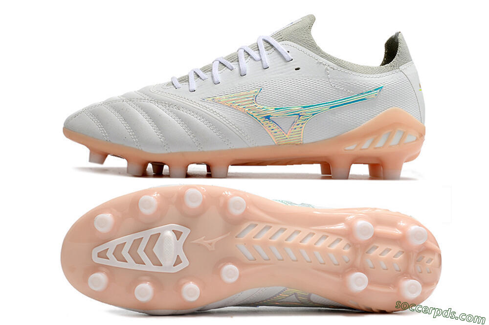 Mizuno Morelia Neo 3 FG Low-Tops Football Boots - White/Blue/Pink 0