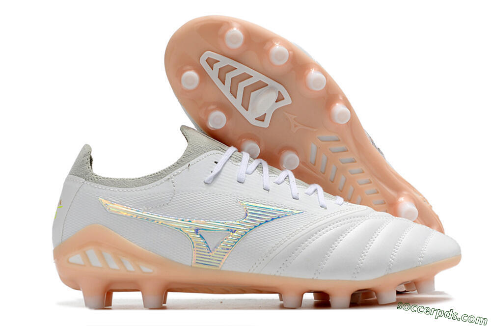 Mizuno Morelia Neo 3 FG Low-Tops Football Boots - White/Blue/Pink 1