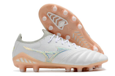 Mizuno Morelia Neo 3 FG Low-Tops Football Boots - White/Blue/Pink