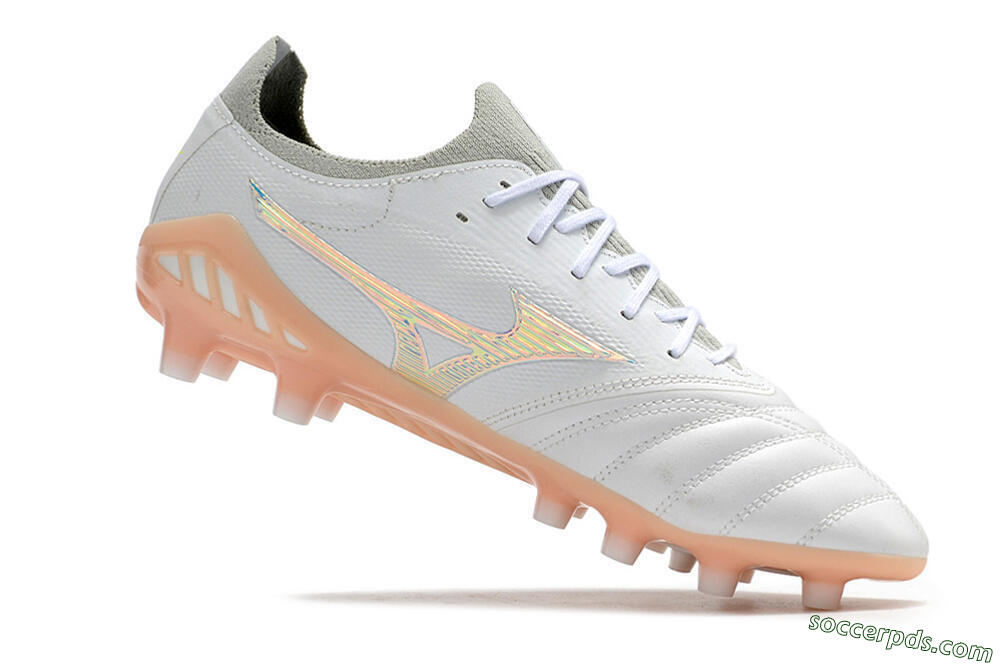 Mizuno Morelia Neo 3 FG Low-Tops Football Boots - White/Blue/Pink 4