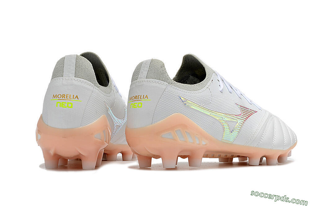 Mizuno Morelia Neo 3 FG Low-Tops Football Boots - White/Blue/Pink 6
