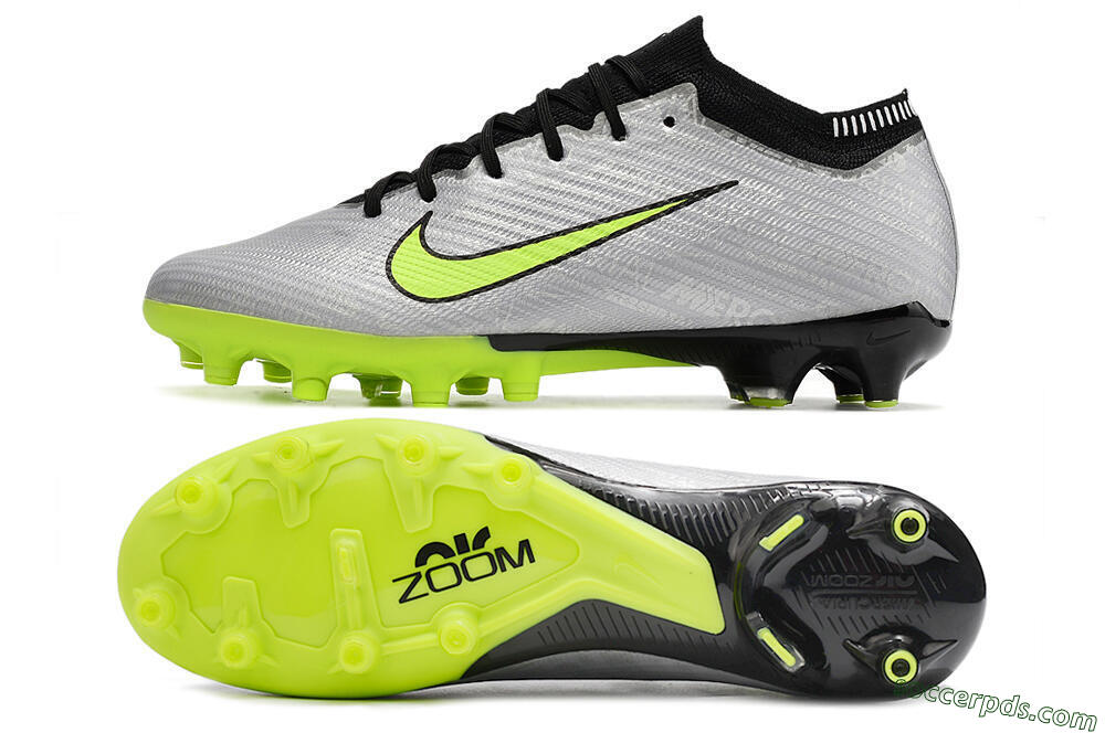 Nike Air Zoom Vapor 15 Elite SE AG Low-Tops Football Boots - Silver/Green/Black 0