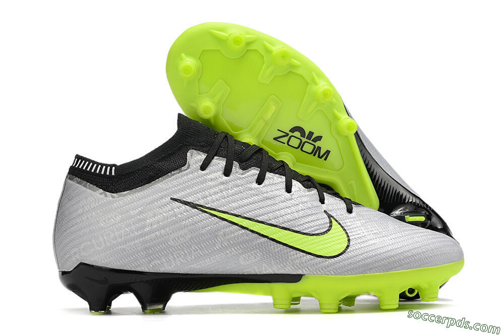 Nike Air Zoom Vapor 15 Elite SE AG Low-Tops Football Boots - Silver/Green/Black 1