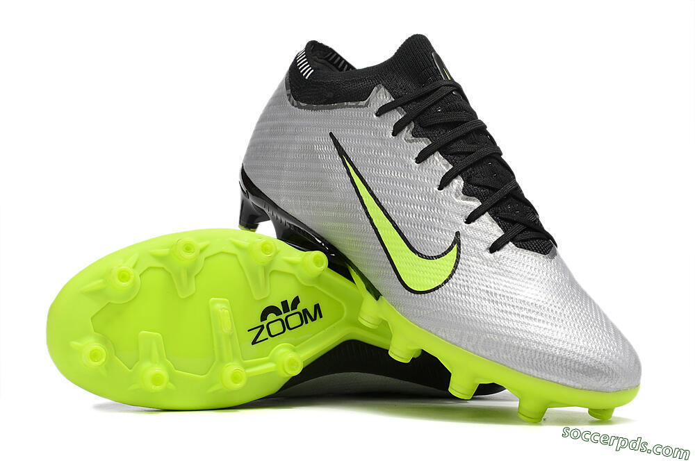 Nike Air Zoom Vapor 15 Elite SE AG Low-Tops Football Boots - Silver/Green/Black 3