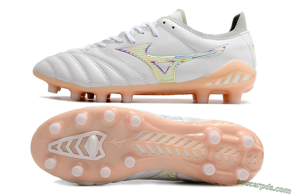 Mizuno Morelia Neo 3 FG Low-Tops Football Boots - White/Pink 0