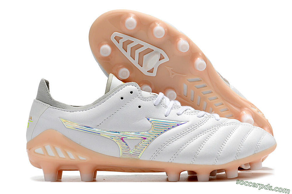 Mizuno Morelia Neo 3 FG Low-Tops Football Boots - White/Pink 1