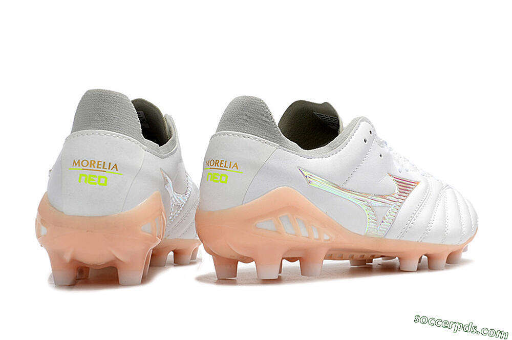 Mizuno Morelia Neo 3 FG Low-Tops Football Boots - White/Pink 6