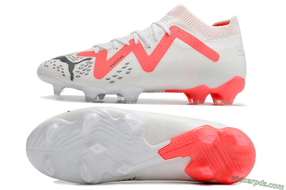 Puma Future Ultimate FG Low-Tops Football Boots - White/Red/Black 0