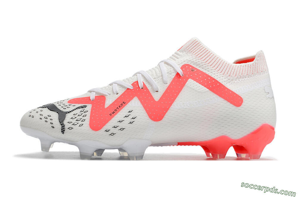 Puma Future Ultimate FG Low-Tops Football Boots - White/Red/Black 2