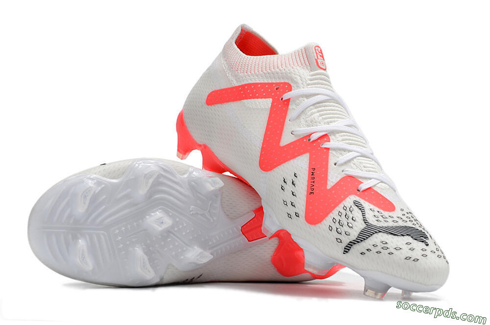 Puma Future Ultimate FG Low-Tops Football Boots - White/Red/Black 3