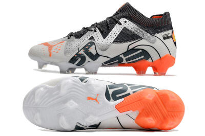 Puma Future Ultimate FG Low-Tops Football Boots - White/Silver/Black