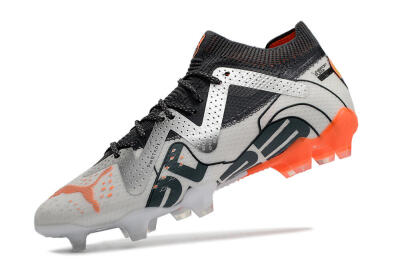 Puma Future Ultimate FG Low-Tops Football Boots - White/Silver/Black