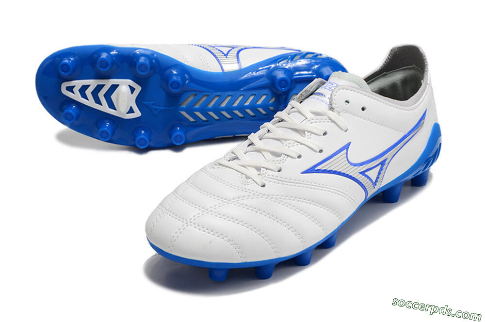 Mizuno Morelia Neo 3 Pro FG Low-Tops Football Boots - White/Blue 3