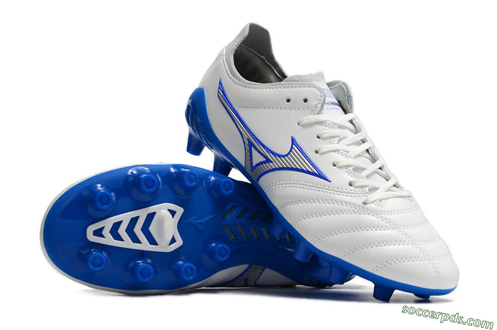 Mizuno Morelia Neo 3 Pro FG Low-Tops Football Boots - White/Blue 4