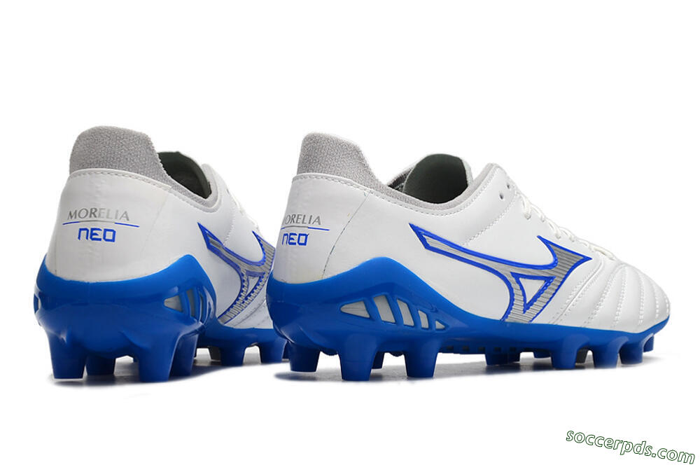 Mizuno Morelia Neo 3 Pro FG Low-Tops Football Boots - White/Blue 8