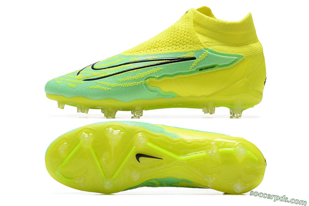 Nike Phantom GX Elite DF Link FG High-Tops Football Boots - Yellow/Green/Black 0