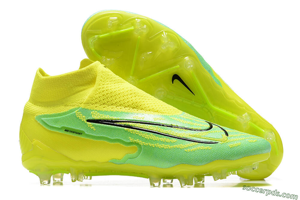 Nike Phantom GX Elite DF Link FG High-Tops Football Boots - Yellow/Green/Black 1
