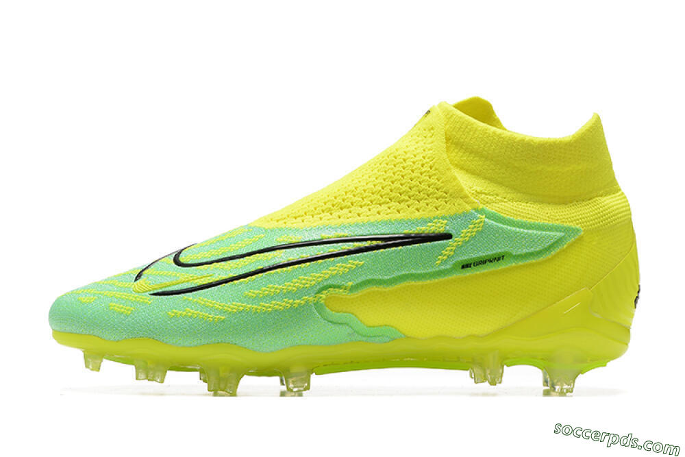Nike Phantom GX Elite DF Link FG High-Tops Football Boots - Yellow/Green/Black 2