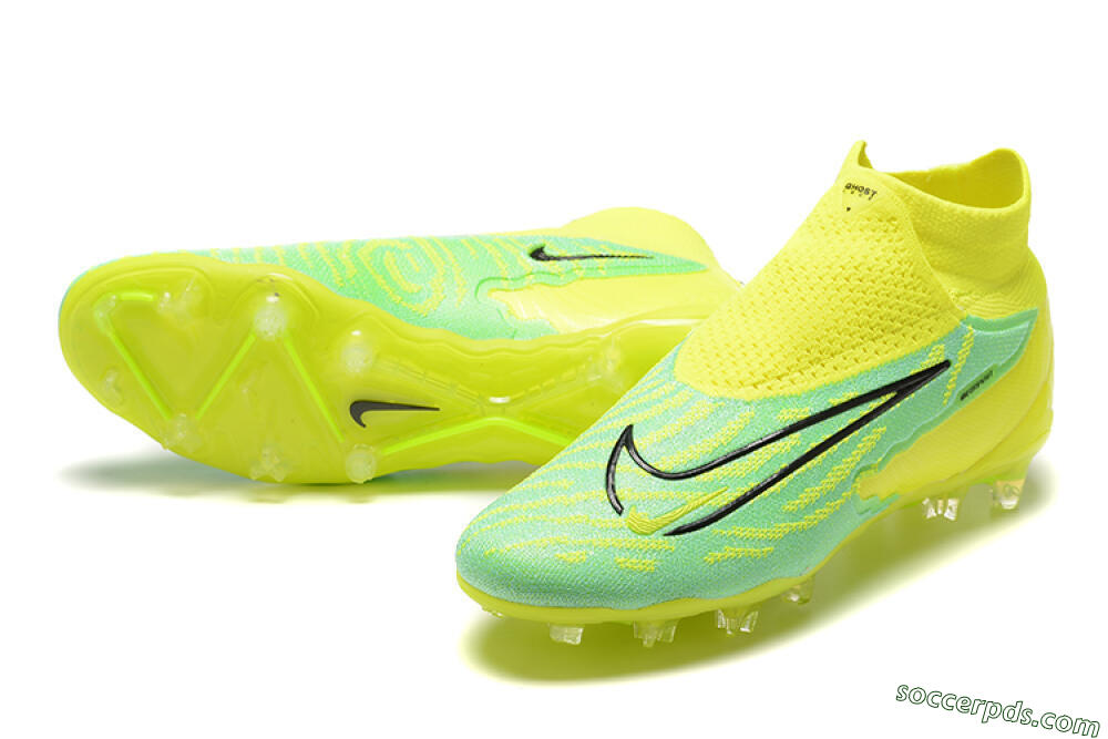 Nike Phantom GX Elite DF Link FG High-Tops Football Boots - Yellow/Green/Black 3