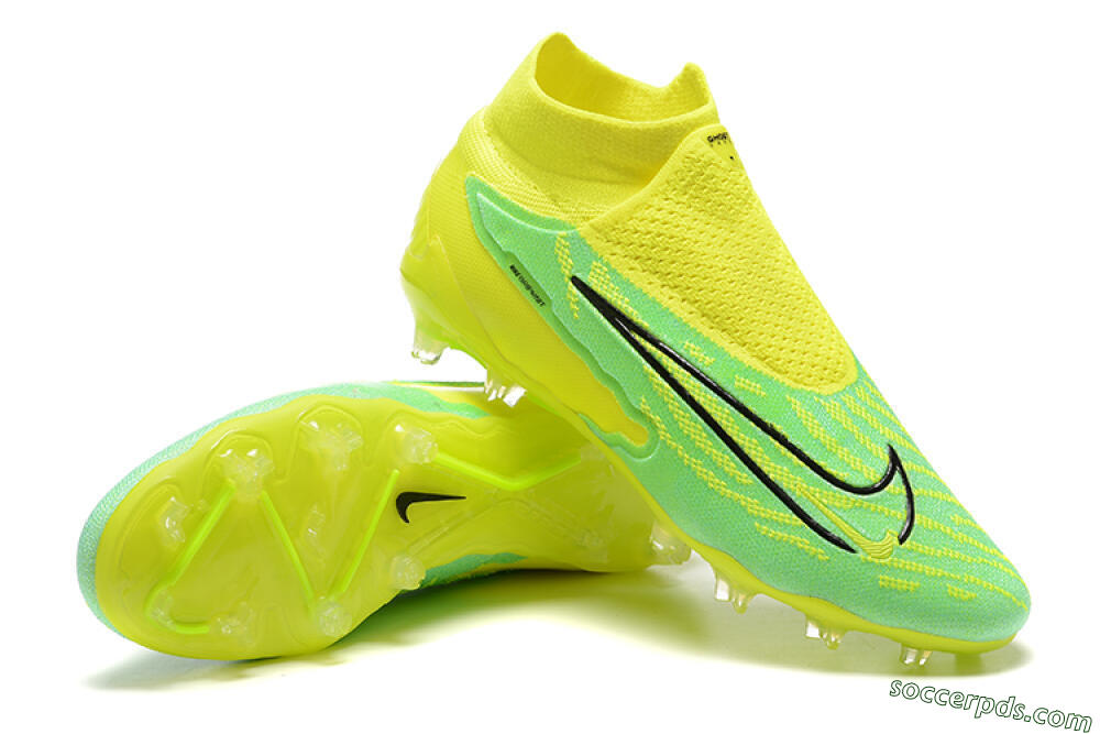 Nike Phantom GX Elite DF Link FG High-Tops Football Boots - Yellow/Green/Black 4