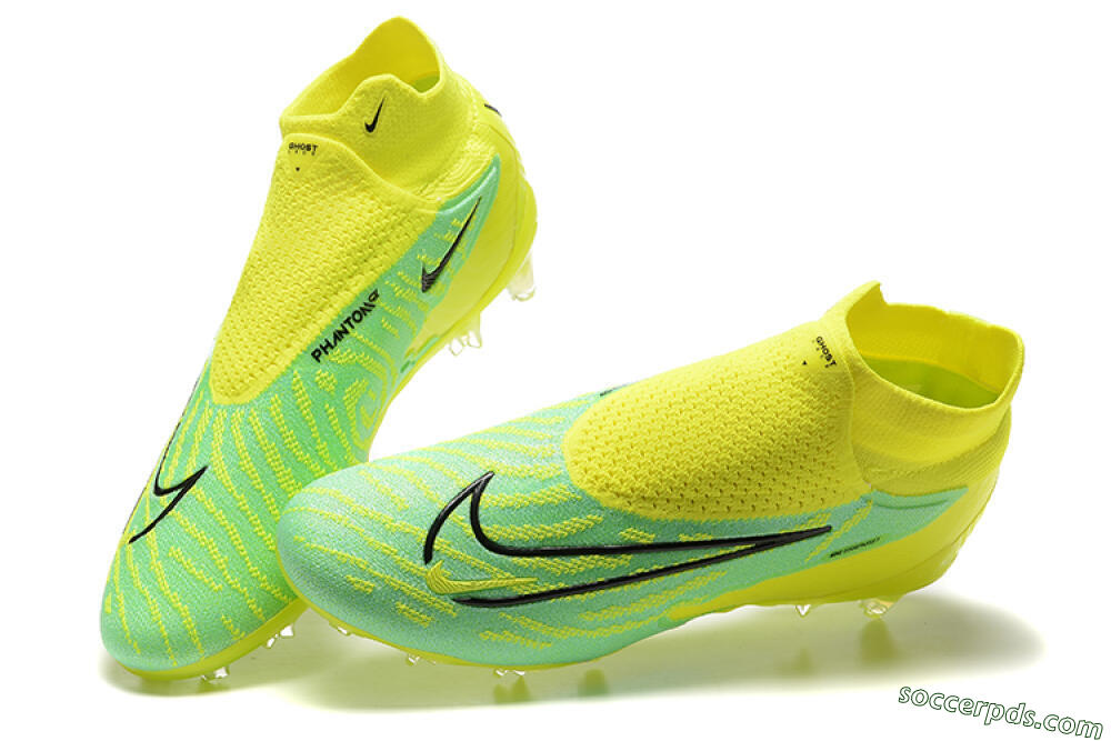 Nike Phantom GX Elite DF Link FG High-Tops Football Boots - Yellow/Green/Black 5