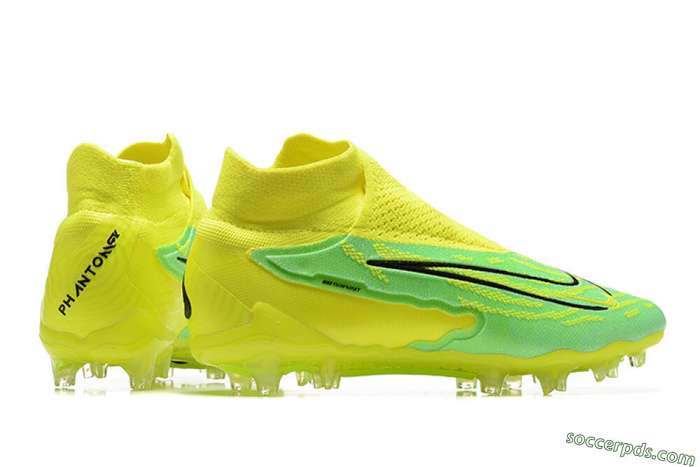 Nike Phantom GX Elite DF Link FG High-Tops Football Boots - Yellow/Green/Black 8