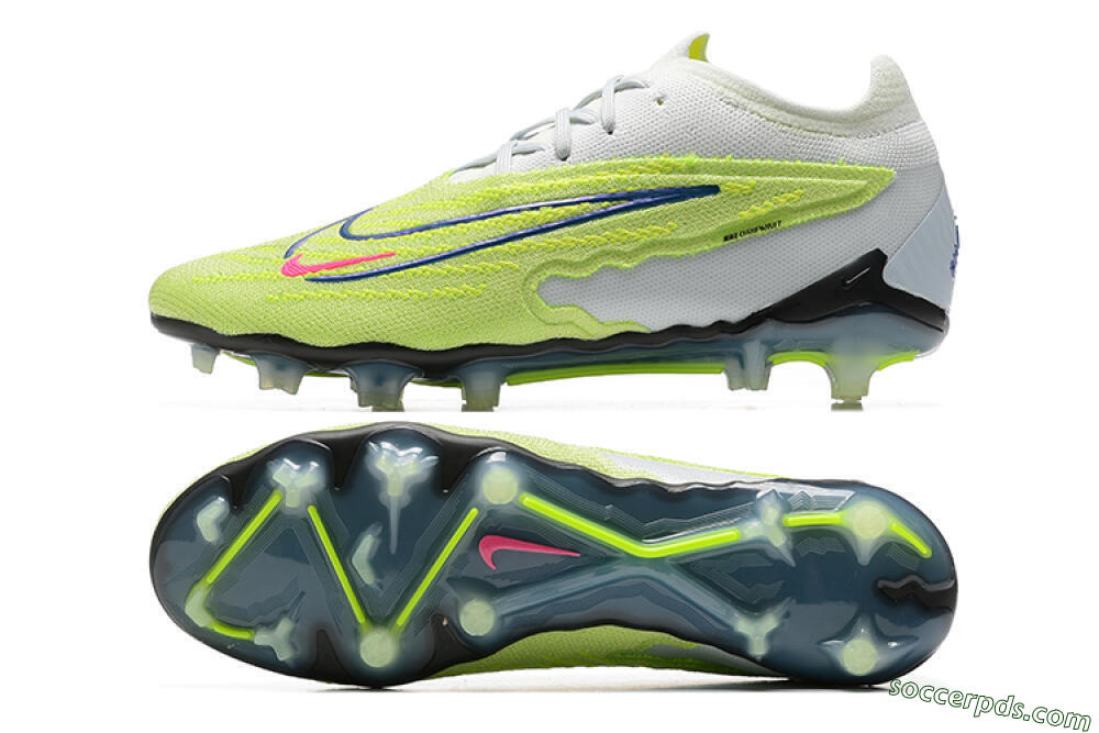 Nike Phantom GX Elite FG Low-Tops Football Boots - Green/White/Blue 0