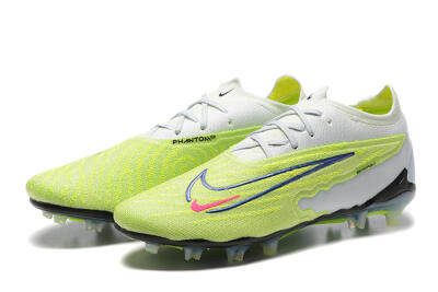 Nike Phantom GX Elite FG Low-Tops Football Boots - Green/White/Blue