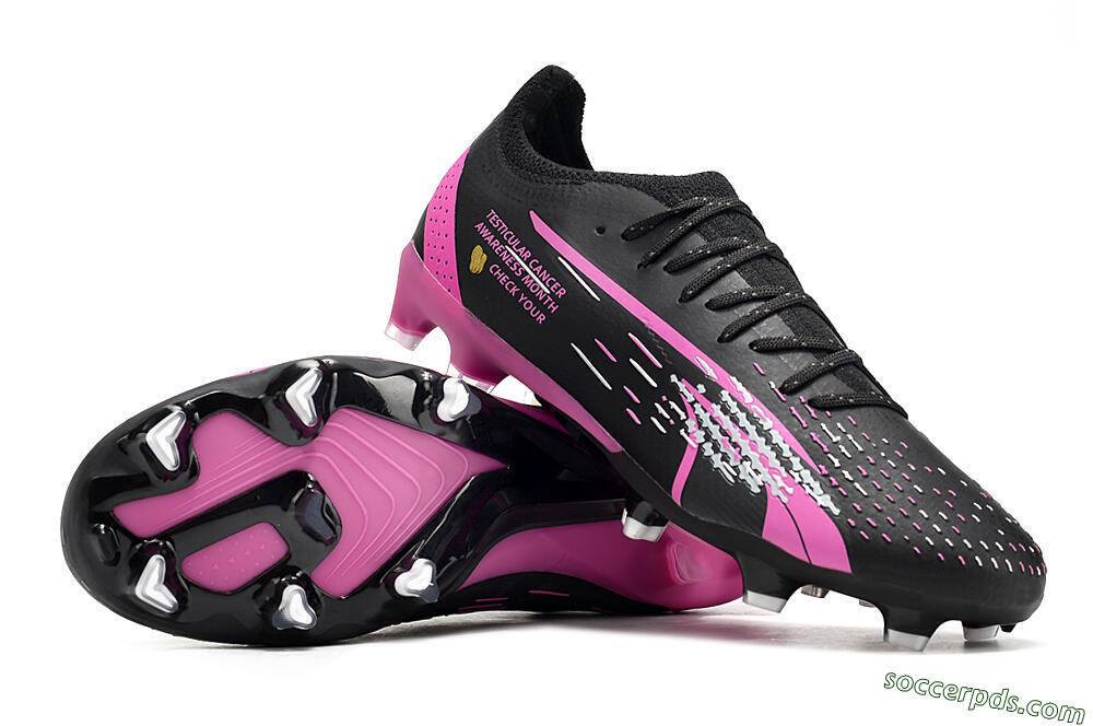 Puma Ultra Ultimate FG Low-Tops Football Boots - Black/White/Pink 3