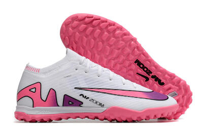 Nike Mercurial Vapor 15 Elite TF Low-Tops Football Shoes - White/Pink