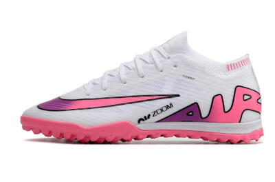 Nike Mercurial Vapor 15 Elite TF Low-Tops Football Shoes - White/Pink