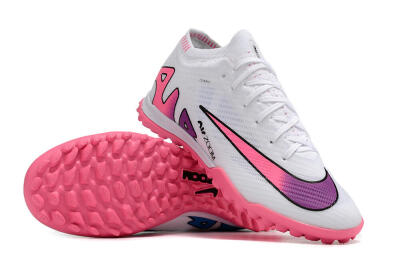 Nike Mercurial Vapor 15 Elite TF Low-Tops Football Shoes - White/Pink