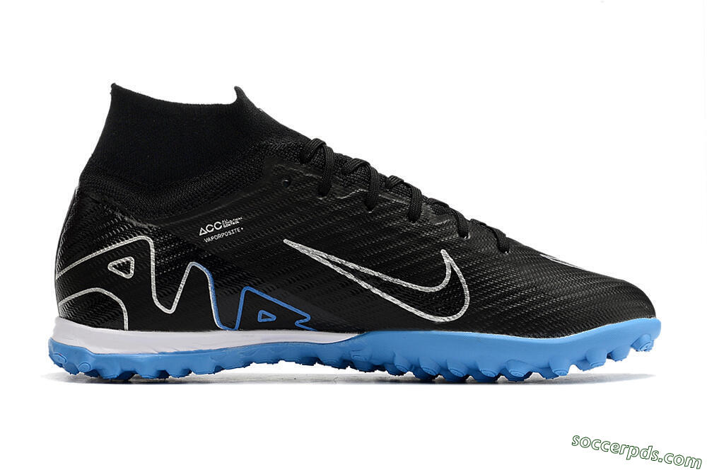 Nike Mercurial Superfly 9 Elite TF High-Tops Football Shoes - Black/Blue 7