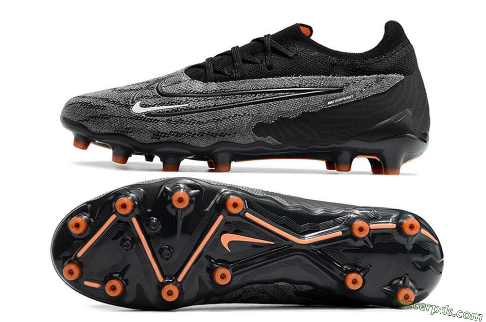 Nike Phantom GX Elite AG Low-Tops Football Boots - Black/Grey 0