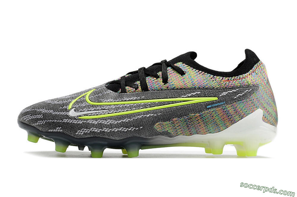 Nike Phantom GX Elite AG Low-Tops Football Boots - Grey/Green 2