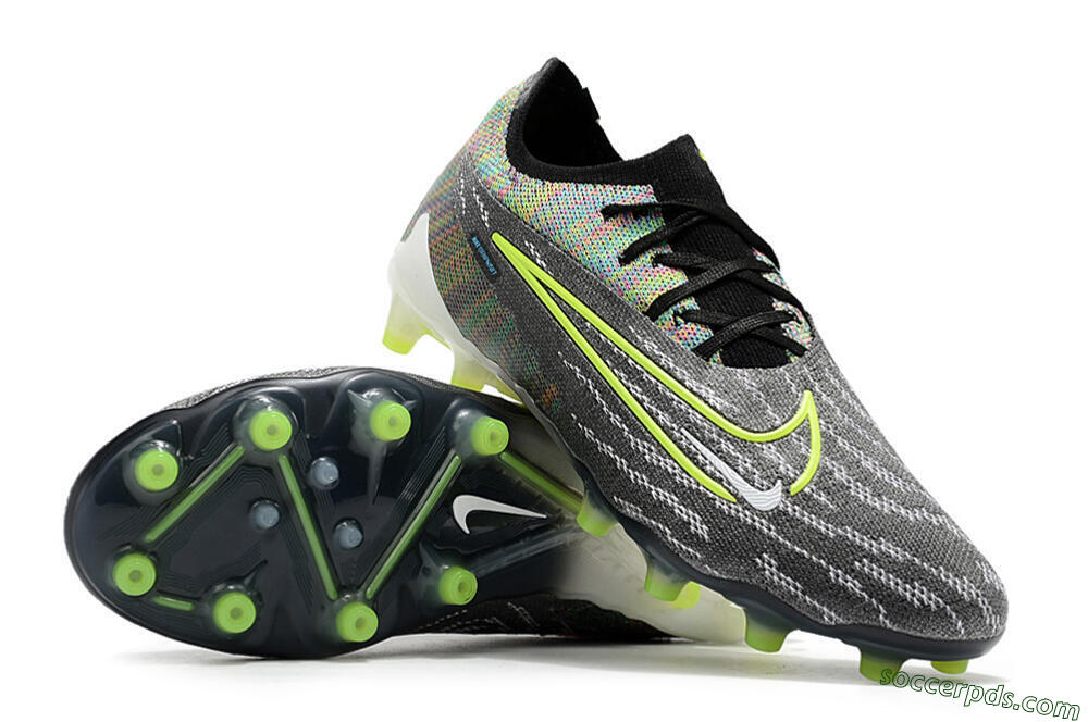 Nike Phantom GX Elite AG Low-Tops Football Boots - Grey/Green 3