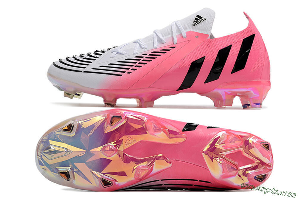 Adidas Predator Edge.1 FG Low-Tops Football Boots - White/Pink/Black 0